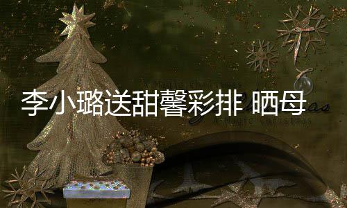 笑容母女合影制粘李小璐送甜馨贴 晒似复彩排